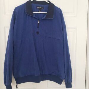 Arnold Palmer Men's Quarter Zip Golf Pullover Shirt Windbreaker Royal Blue Sz XL